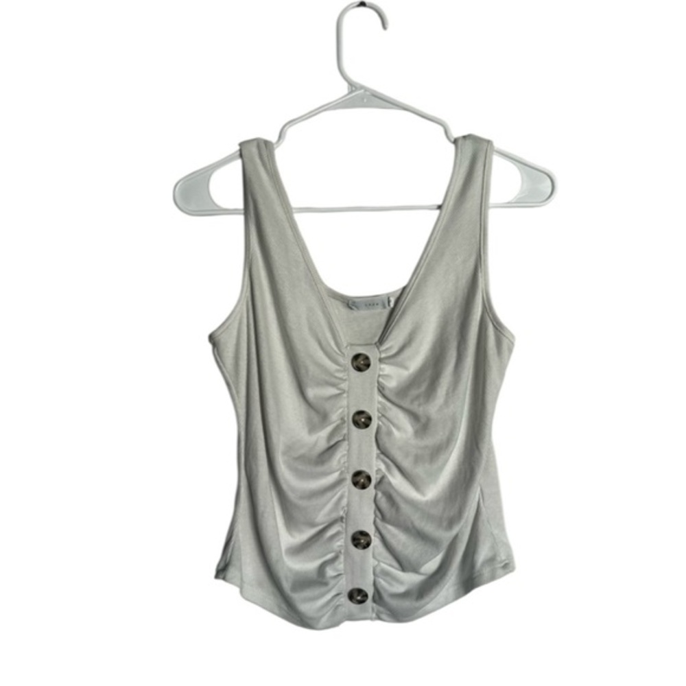 Lush Ivory Button-Down Tank Top